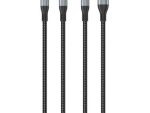 Ezra 3in1 Black Braided 2.4A 1Meter Data Cable