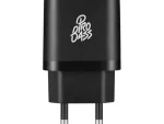 Pro Bass PowerCharge Series 12W Dual USB and Type-C Wall Charger- Black