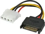 Lindy 0.15m Molex Male to 2x SATA Y-Splitter (33299)