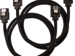 Corsair Premium Sleeved SATA Data Cable Set with Straight Connectors;