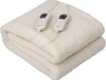 Elektra SEL-2204 Acrylic Fur Fitted Electric Blanket, White, King Size