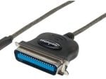 Manhattan Full-Speed USB-C to Cen36 Parallel Printer Converter - USB-C Male to Cen36 Female, 1 m (3 ft.), Black
