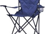 Totally Camping Chair Blue -Strong And Durable Steel Frame - Holds Weight Up To 110kg