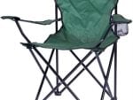 Totally Camping Chair Green -Strong And Durable Steel Frame - Holds Weight Up To 110kg