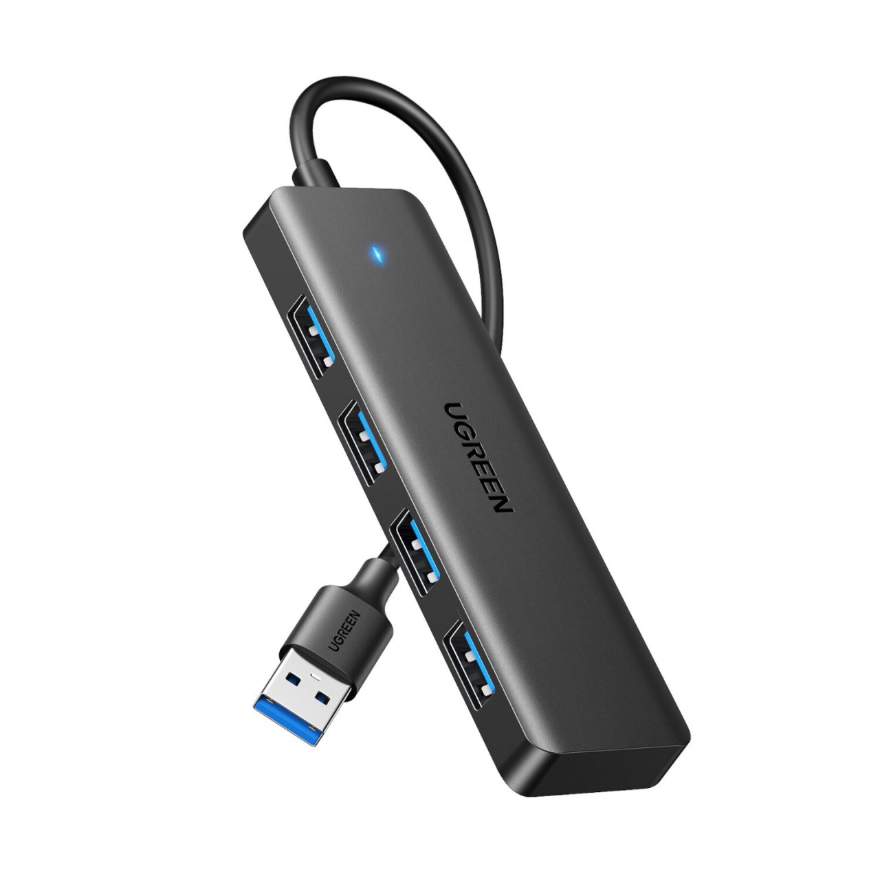 UGreen  4-in-1 USB 3.0 Hub - High-Speed 5Gbps Data Transfer - Grey
