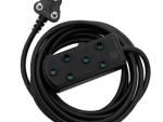 Ellies Side by Side Heavy Duty Extension Lead-5M-Black