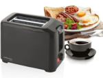 Mellerware Toaster, 2 Slice, 700W, Black, Plastic body, 7 color settings, Crumb tray, Black