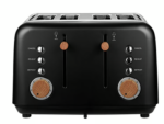 Boden Stark Anson Collection 4 Slice Stainless Steel Toaster - Black