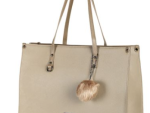 SupaNova Pompom Ladies Laptop Bag Taupe