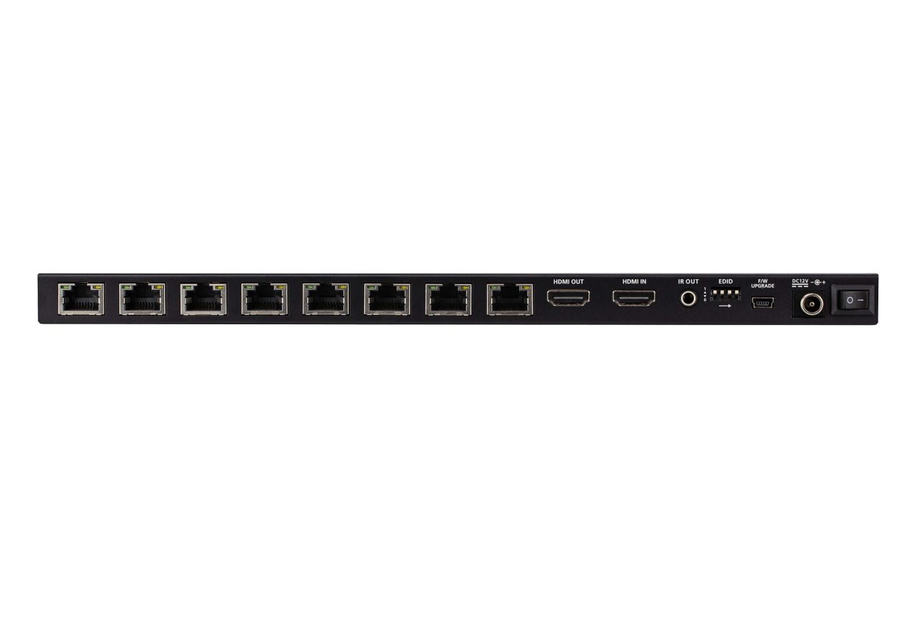 4-Port 4K HDMI Cat 6 Splitter with Receivers - 1 splitter and 8 receiv