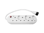 Acconet 6 Way Multiplug with 3x 16A SA and 3x 5A 2 Pin Sockets, Black