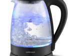 Mellerware Kettle 360 Degree Cordless Kettle Glass Black-  "Storm", 1.8Litre