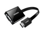 UGreen HDMI to VGA Adapter, with 3.5mm Audio and Power Port - Black