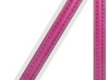 Marlin 30cm Finger Grip Clear Pink Ruler