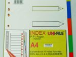 Marlin File Dividers A4 Polyprop 5 Position-Pack of 5, Positioned Index Tab 1 To 5, Unprinted File Dividers
