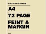 Freedom A4 72 Pages College Exercise Book Feint And Margin 5 Pack- Soft Durable Cover