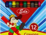 Edo Wax Crayons 8mm Pack Of 12
