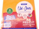 Marlin Kids A4 Precut Book Cover Orange 5 Pack