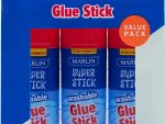 Marlin Non Toxic Glue Stick Value Pack Of 3 - Handy 3 x 21g Glue Sticks
