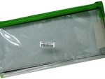 Marlin Clear PVC 23cm Pencil Bag Green Zip 23cm x 11cm