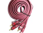Geeko 2 X RCA Male to Male Audio Cable With Ground
