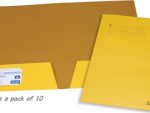 Bantex A4 Flap Document Folder Yellow