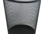 Brainware Round Steel Mesh Trash Can Black