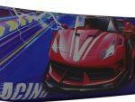 Brainware PU Leather 1 Pocket 20cm Pencil Bag – Ferrari Racing Printed Artwork , Single Compartment , 1 x Easy Slide Zip Closure, Store And Organise Pens, Pencils, Erasers And Other Stationery Items