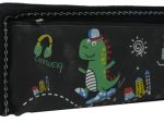 Brainware Fabric 2 Pocket 20cm Pencil Bag With Combination