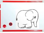Brainware A4 Magnetic Whiteboard Red
