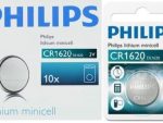Philips Minicells Battery CR1620 Lithium Sold as Box of 10