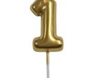 Casey 10cm Gold Numerical Birthday Candle Nr.1 Retail