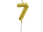 Casey 10cm Gold Numerical Birthday Candle Nr.7 Retail