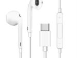 Ezra 3.5mm To Type C White Digital Earphones 1.2m Length