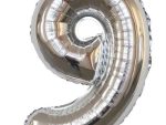 Casey 102cm Silver Balloon Number.9 Retail Packaging No