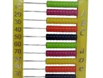 Brainware Bear Yellow Plastic Abacus 100 Beads Flatboard