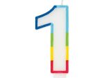 Casey 7cm Multicolor Numerical Birthday Candle Nr.1 Retail