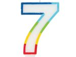 Casey 7cm Multicolor Numerical Birthday Candle Nr.7