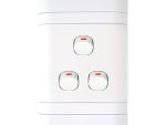 Lesco Flush Cover with 3 Lever 1 Way Switch