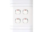 Lesco Flush Cover with 4 Lever 1 Way Switch