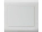 Lesco Pipelli Blank Square Cover Plate - Height: 100mm , Width: 100mm ,Material: Polycarbonate, Colour White