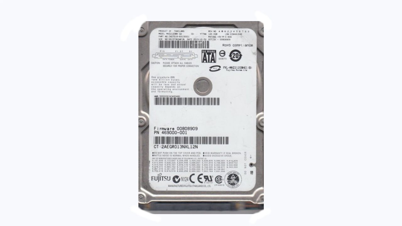 Toshiba MHZ2120BH 120GB 5400RPM 8MB Cache SATA 3.0GB/S 2.5" Internal Hard Disk Drive