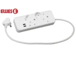 Ellies 4 Way Multiplug 2 x USB 2.4A - 0.4M