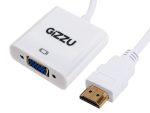 Gizzu 1080P HDMI to VGA Adapter with Audio