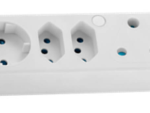Ellies 4 Way Schuko Adaptor - White