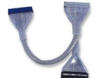 Manhattan 344739 ATA 133 Round UV Cable Rainbow Wire + UV Jacket + Silver Braid