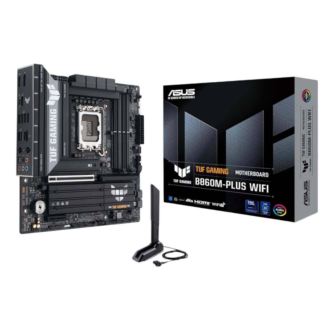Asus TUF Gaming B860M-Plus Wi-Fi M-ATX Motherboard - Intel LGA1851, DDR5, PCIe 5.0. Wi-Fi 7
