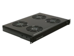 Acconet Fan Unit, 4 Fans, 1U, Black, Power Switch,
