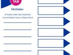 Marlin Bight Board File Dividers/ Indexes 10 Position