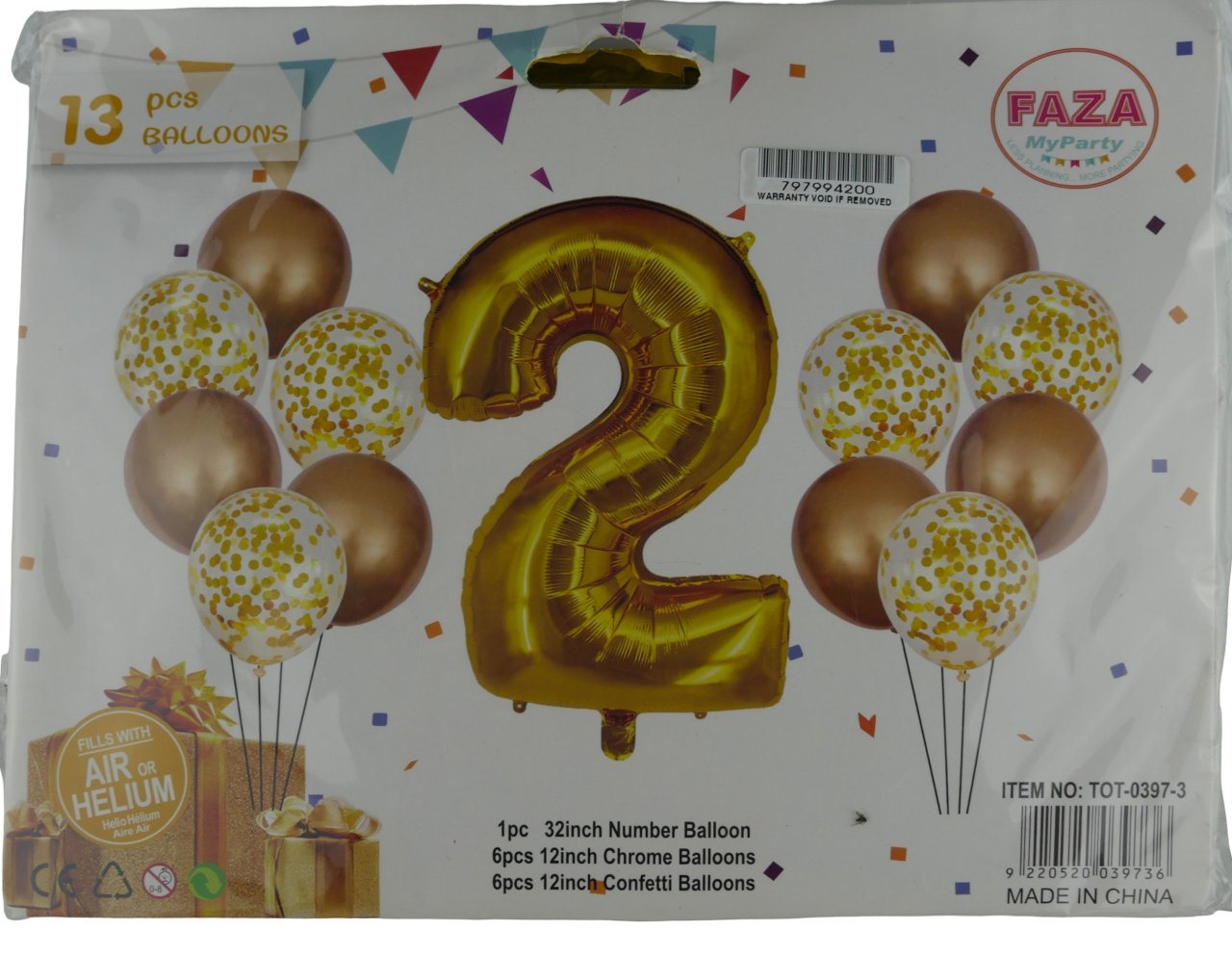 Casey 13pc Gold and White Balloon Set Nr 2